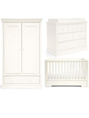 Oxford 3 Piece Cotbed Set with Dresser Changer & Wardrobe